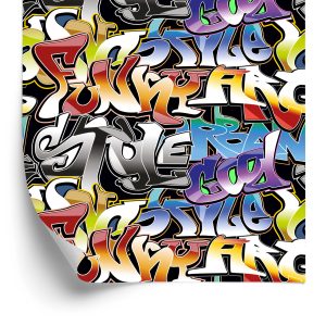 Papier Peint Graffiti En Plusieurs Couleurs – Image 2