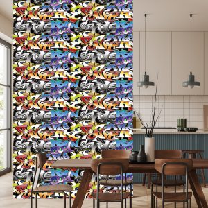 Papier Peint Graffiti En Plusieurs Couleurs – Image 4