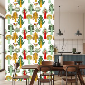 Papier Peint Arbre À Oiseaux Pour Chambre De Bébé – Image 4