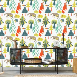 Papier Peint Pour Les Enfants - Animaux De La Forêt – Image 5
