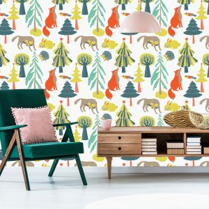 Papier Peint Pour Les Enfants - Animaux De La Forêt – Image 6