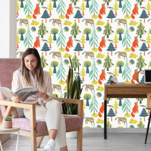 Papier Peint Pour Les Enfants - Animaux De La Forêt – Image 7