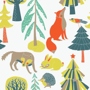 Papier Peint Pour Les Enfants - Animaux De La Forêt – Image 1