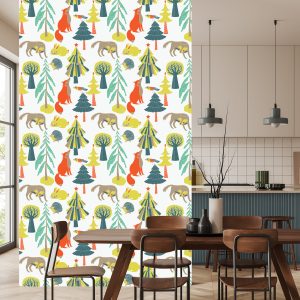 Papier Peint Pour Les Enfants - Animaux De La Forêt – Image 4