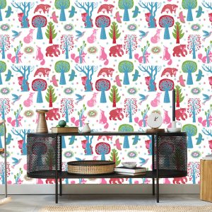 Papier Peint Pour Les Enfants - Animaux De La Forêt – Image 5