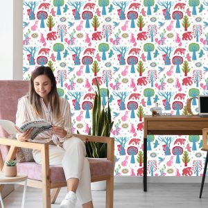 Papier Peint Pour Les Enfants - Animaux De La Forêt – Image 7