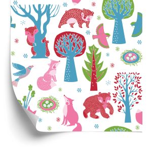 Papier Peint Pour Les Enfants - Animaux De La Forêt – Image 2