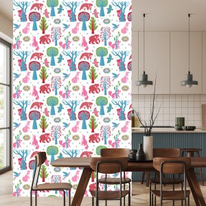 Papier Peint Pour Les Enfants - Animaux De La Forêt – Image 4