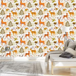 Papier Peint Pour Les Enfants - Beaux Animaux De La Forêt – Image 3