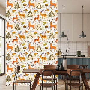 Papier Peint Pour Les Enfants - Beaux Animaux De La Forêt – Image 4
