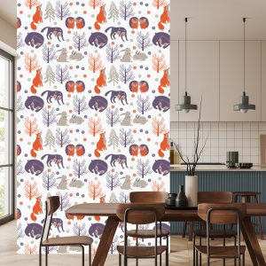Papier Peint Pour Les Enfants - Animaux De La Forêt – Image 4