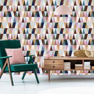 Papier Peint Triangles Rétro Multicolores – Image 6