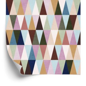 Papier Peint Triangles Rétro Multicolores – Image 2