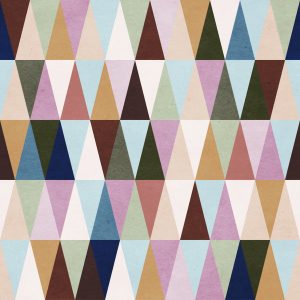 Papier Peint Triangles Rétro Multicolores – Image 1