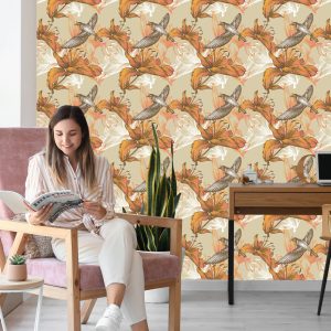 Papier Peint Oiseaux Et Fleurs – Image 7
