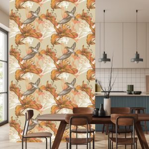 Papier Peint Oiseaux Et Fleurs – Image 4