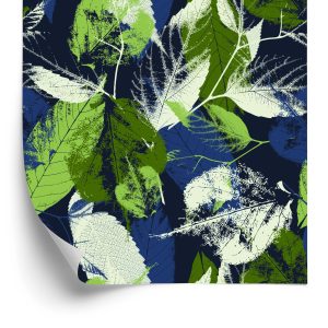 Papier Peint Feuilles Colorées À La Mode – Image 2