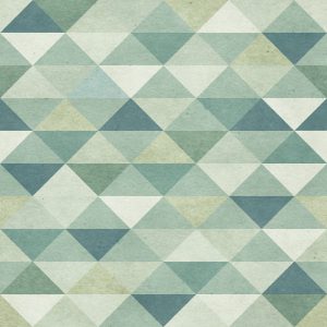 Papier Peint Triangles Rétro Dans Les Tons Verts – Image 1