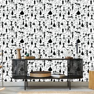 Papier Peint Chats Heureux Noirs – Image 5