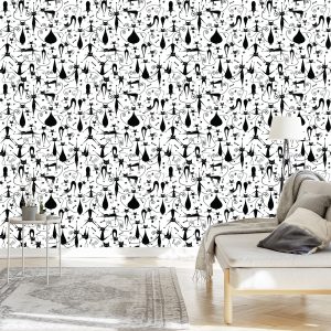 Papier Peint Chats Heureux Noirs – Image 3