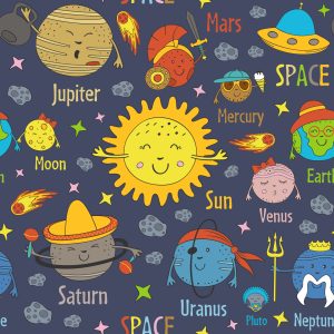 Papier Peint Planètes, Soleil Et Ovni – Image 1