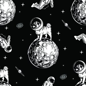 Papier Peint Chiens Dans L'espace – Image 1
