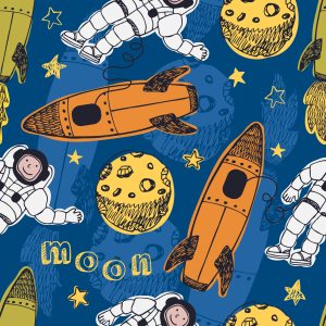 Papier Peint Astronautes Parmi Les Planètes – Image 1