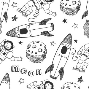 Papier Peint Cosmonautes Parmi Les Étoiles – Image 1