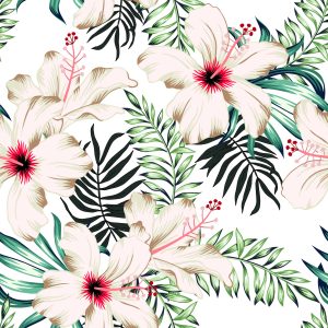 Papier Peint Fleurs D'hibiscus – Image 1