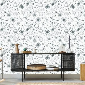 Papier Peint Galaxie Noir Et Blanc – Image 5