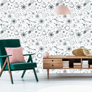 Papier Peint Galaxie Noir Et Blanc – Image 6