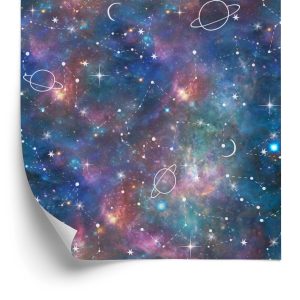 Papier Peint Galaxie Et Planètes Peintes – Image 2