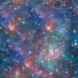 Papier Peint Galaxie Et Planètes Peintes – Image 1