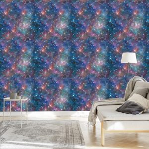 Papier Peint Galaxie Et Planètes Peintes – Image 3