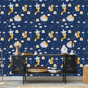 Papier Peint Renards Et Ours En Peluche Dans L'espace – Image 5