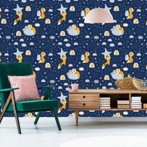 Papier Peint Renards Et Ours En Peluche Dans L'espace – Image 6