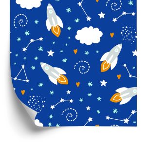 Papier Peint Fusées Spatiales Et Coeurs – Image 2
