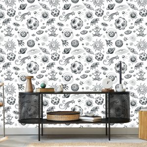 Papier Peint Cosmos Noir Et Blanc – Image 5