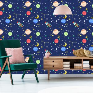 Papier Peint Fusées Spatiales Colorées – Image 6