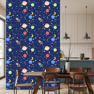 Papier Peint Fusées Spatiales Colorées – Image 4