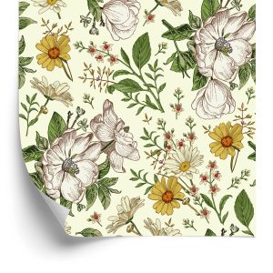Papier Peint Roses Sauvages Et Camomille – Image 2