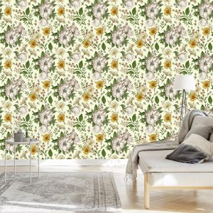 Papier Peint Roses Sauvages Et Camomille – Image 3
