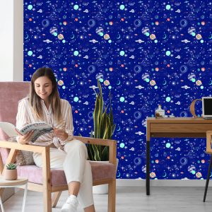 Papier Peint Vers La Chambre Du Garçon, La Planète, Le Cosmos, L'étoile – Image 7