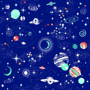 Papier Peint Vers La Chambre Du Garçon, La Planète, Le Cosmos, L'étoile – Image 1
