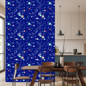 Papier Peint Vers La Chambre Du Garçon, La Planète, Le Cosmos, L'étoile – Image 4