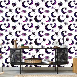 Papier Peint Soleil, Lune, Dans, Galaxie, Style – Image 5