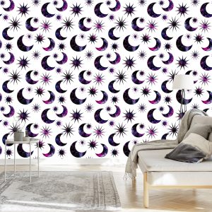 Papier Peint Soleil, Lune, Dans, Galaxie, Style – Image 3