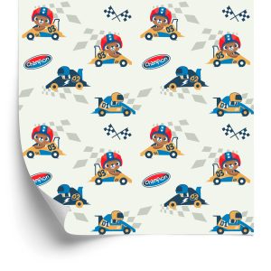 Papier Peint Voitures De Course Et Ours En Peluche – Image 2