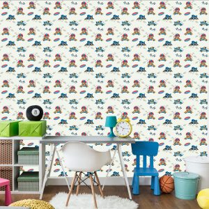 Papier Peint Voitures De Course Et Ours En Peluche – Image 4