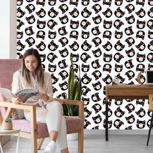 Papier Peint Chats Noirs Souriants – Image 7